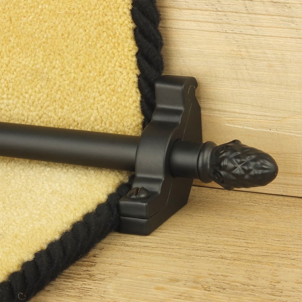 Country Black Sherwood Plain Stair Rod