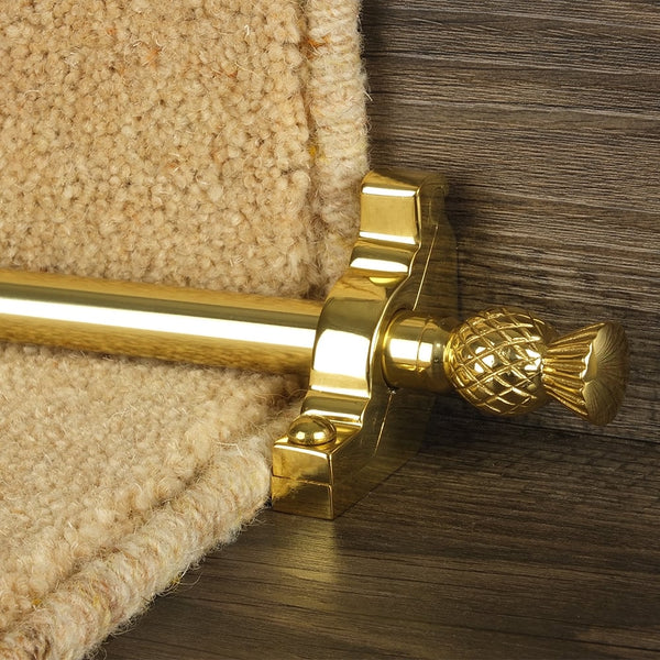 Country Brass Finish Arran Plain Tringles D'Escalier