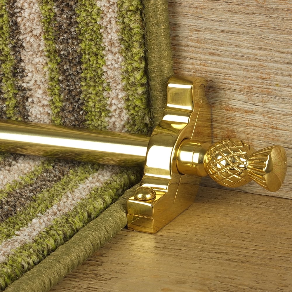 Country Brass Finish Arran Plain Tringles D'Escalier
