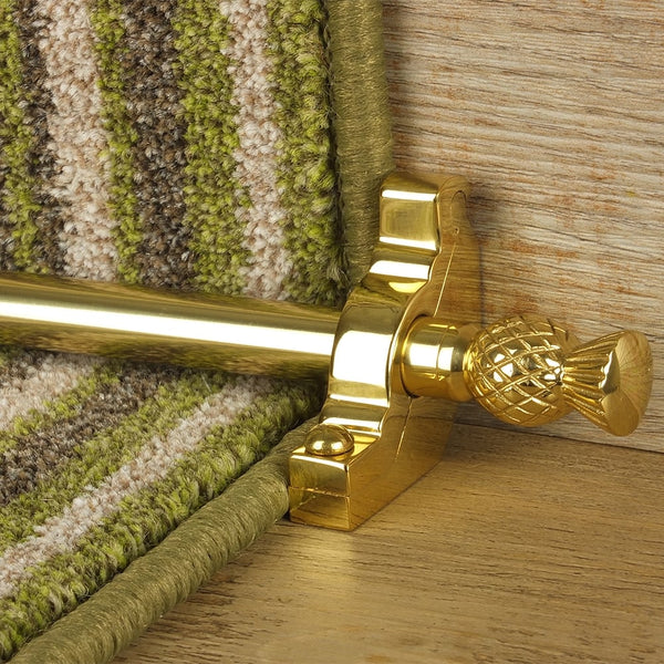 Country Brass Finish Arran Plain Tringles D'Escalier