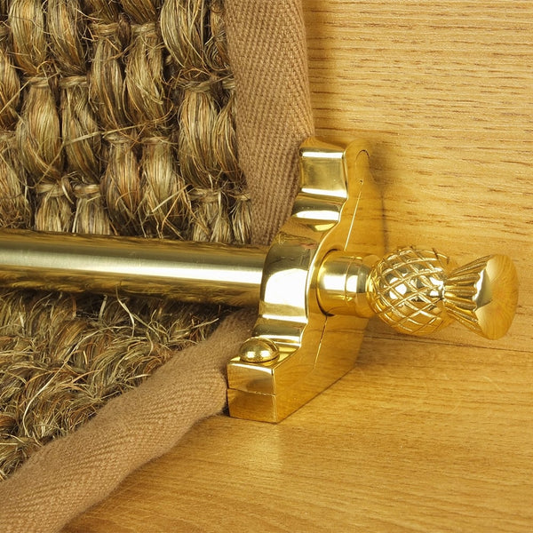 Country Brass Finish Arran Plain Tringles D'Escalier