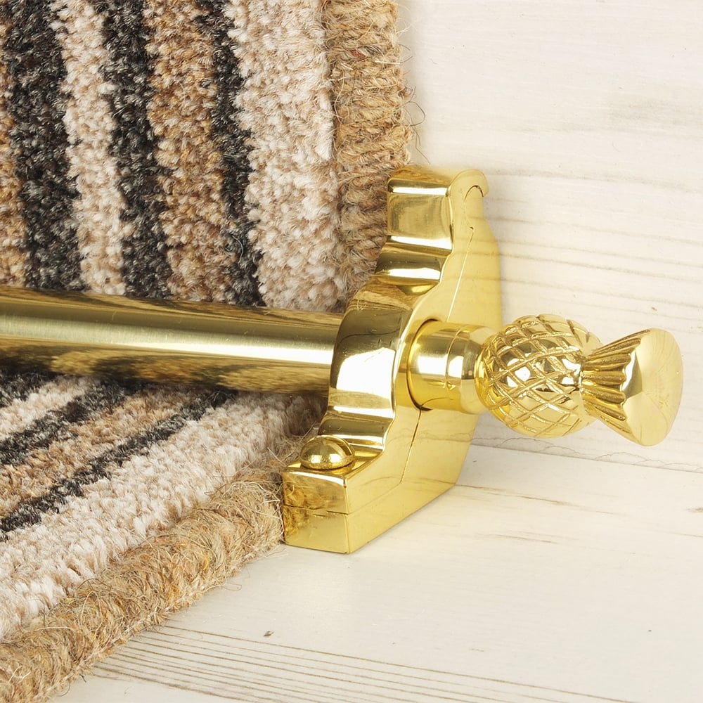 Country Brass Finish Arran Plain Tringles D'Escalier
