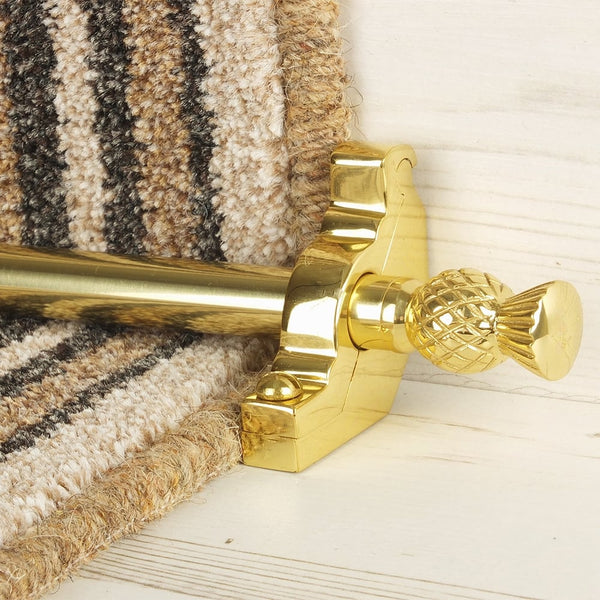 Country Brass Finish Arran Plain Tringles D'Escalier