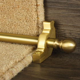 Country Satin Brass Finish Balladeer Plain Stair Rod