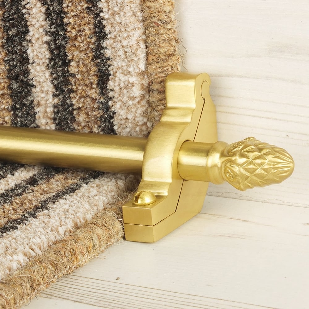 Country Satin Brass Finish Sherwood Plain Stair Rod