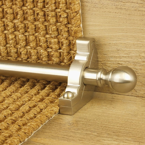 Country Satin Nickel Finish Balladeer Plain Tringles D'Escalier