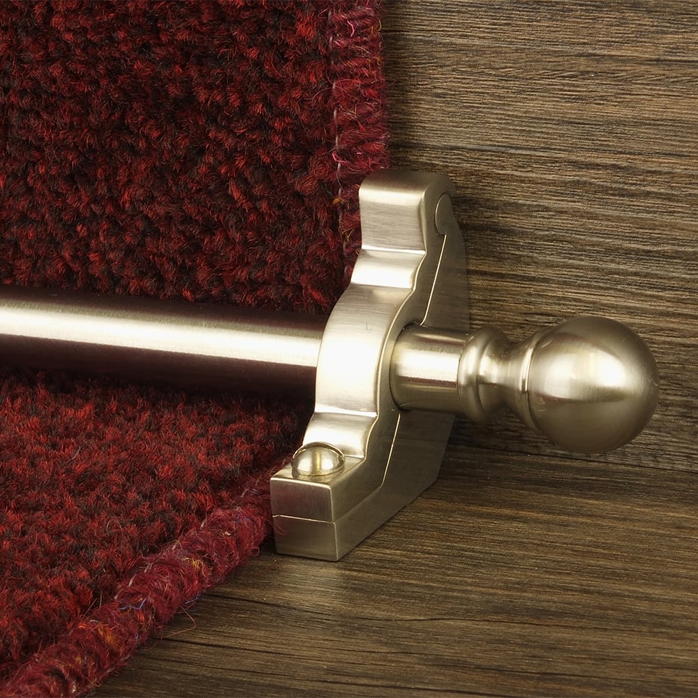 Country Satin Nickel Finish Balladeer Plain Tringles D'Escalier