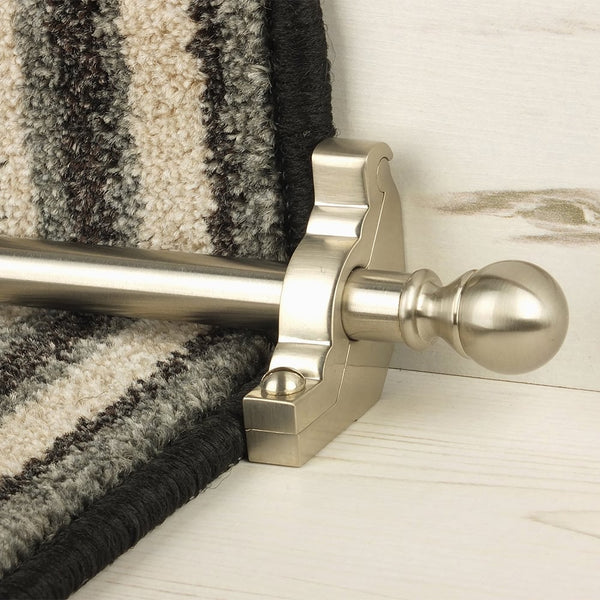 Country Satin Nickel Finish Balladeer Plain Tringles D'Escalier