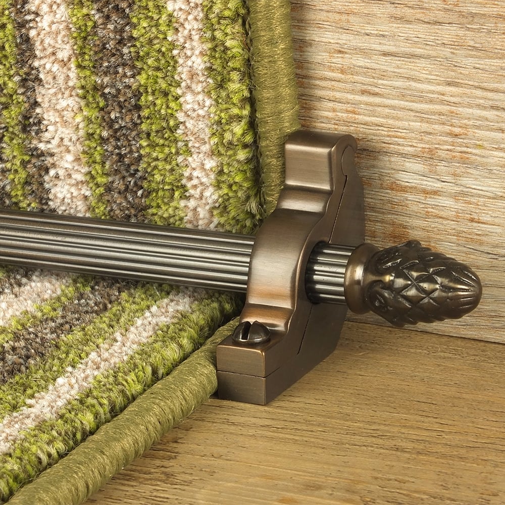 Country Bronze Sherwood Reeded Stair Rod