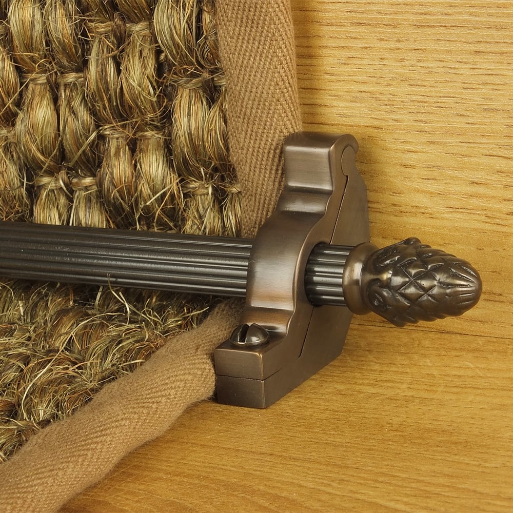Country Bronze Sherwood Reeded Stair Rod