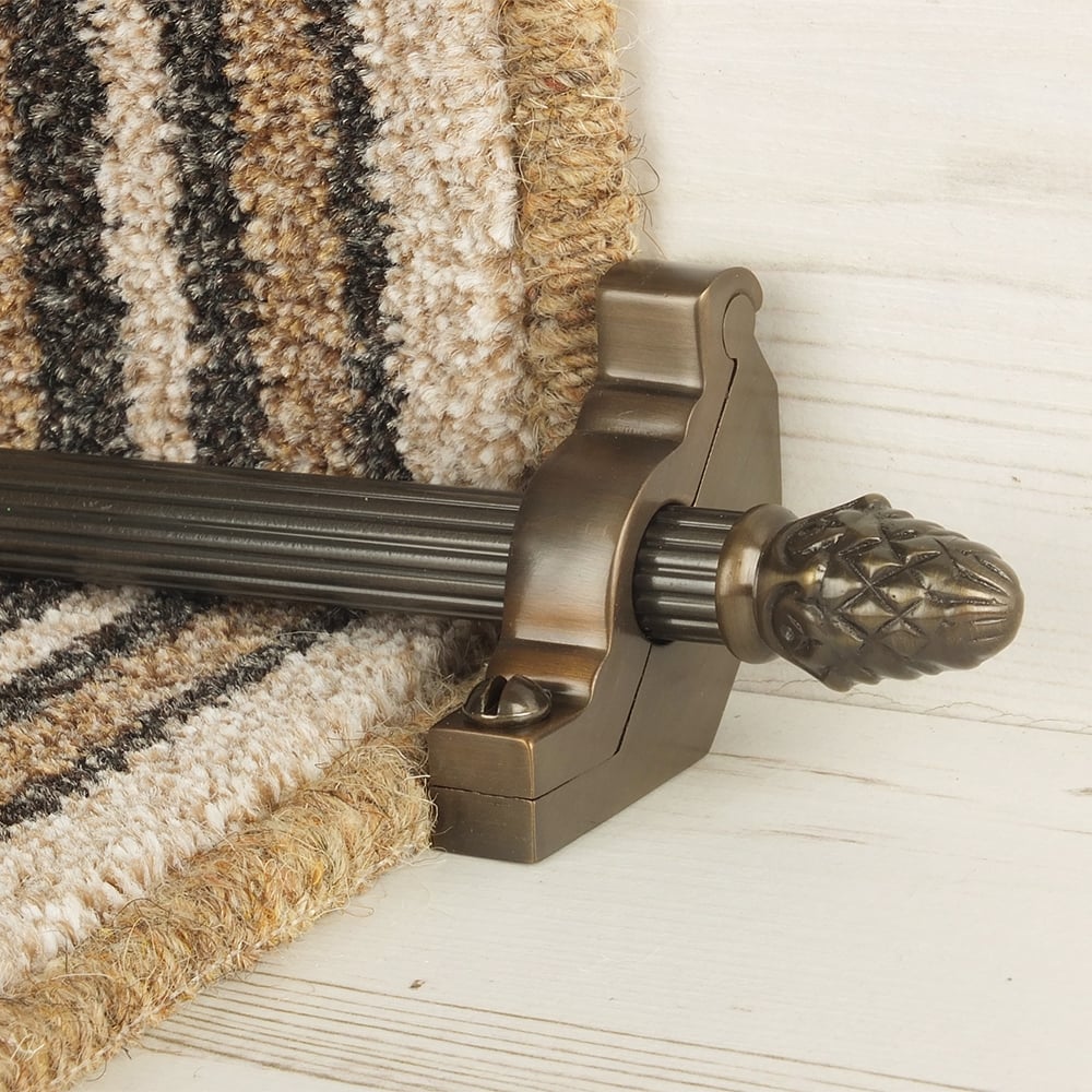 Country Bronze Sherwood Reeded Stair Rod