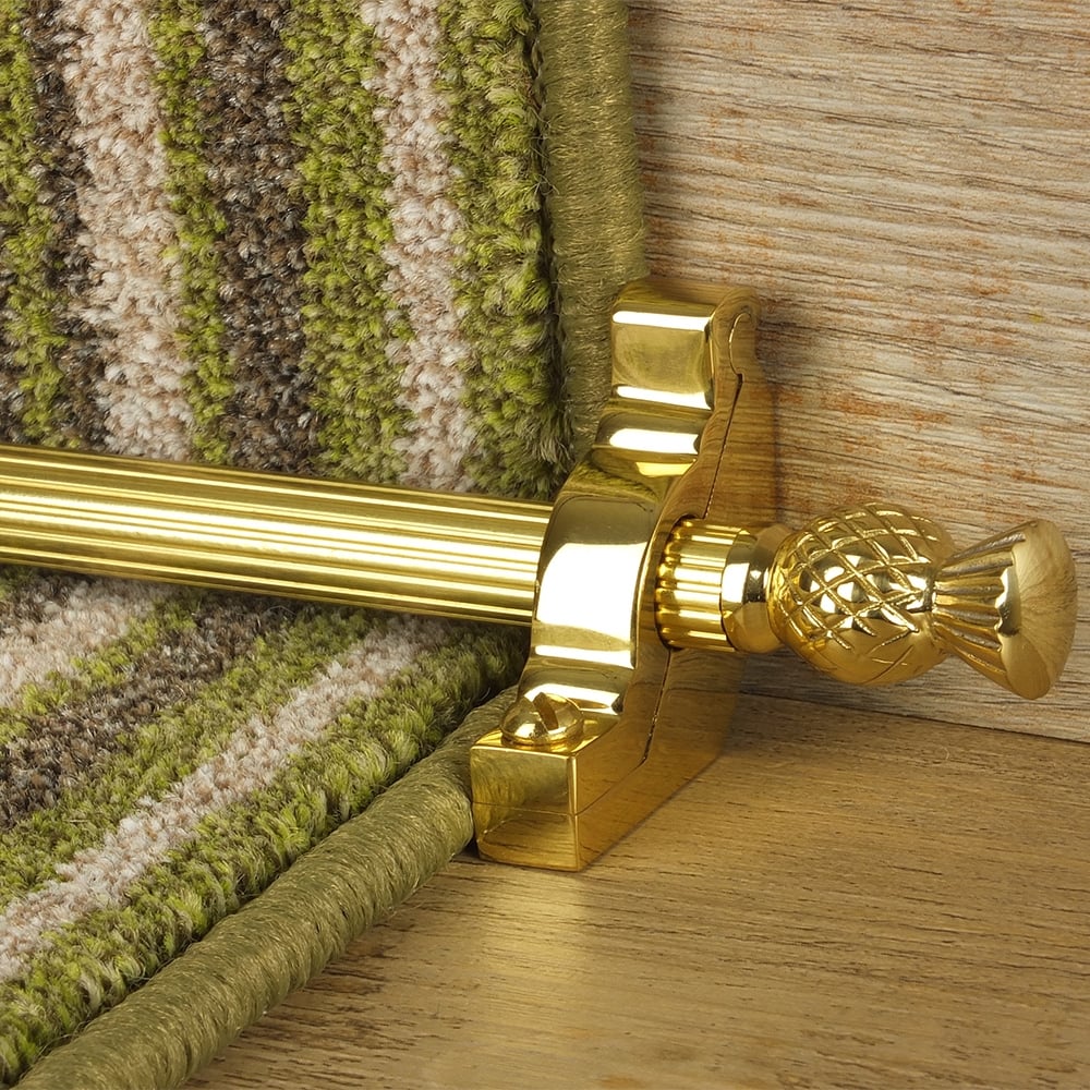 Country Brass Finish Arran Reeded Treppenstangen