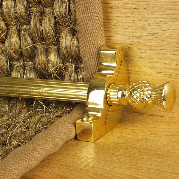 Country Brass Finish Arran Reeded Treppenstangen