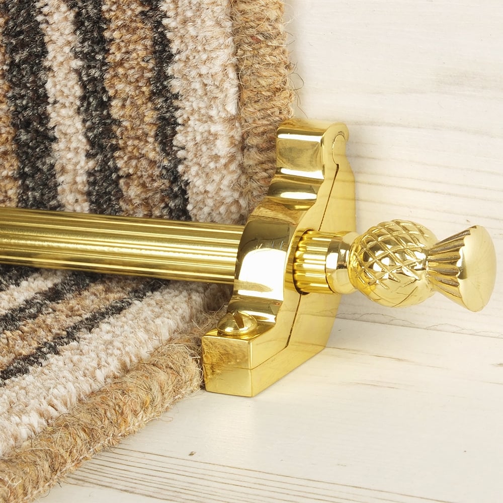 Country Brass Finish Arran Reeded Treppenstangen