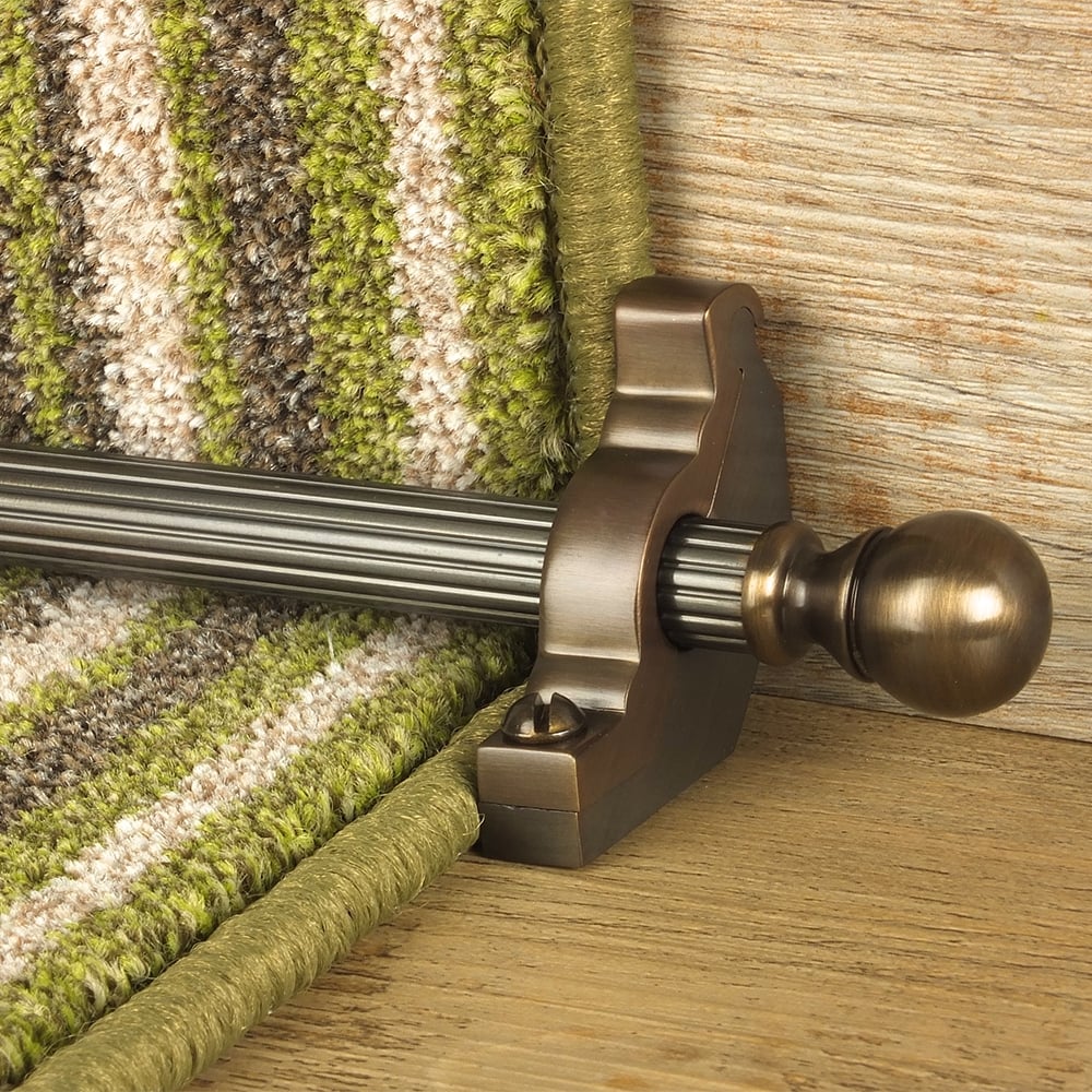 Country Bronze Balladeer Reeded Stair Rod