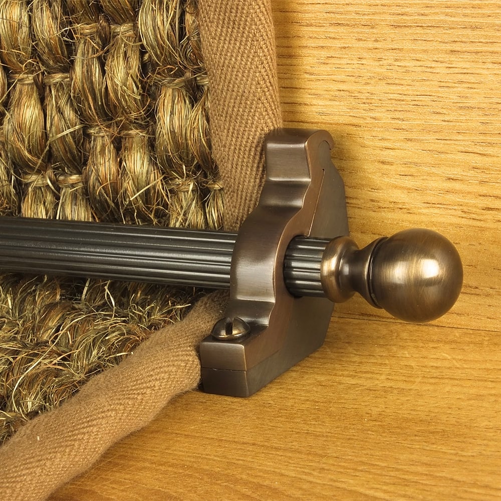 Country Bronze Balladeer Reeded Stair Rod