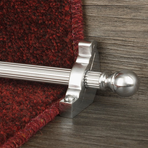 Country Brushed Chrome Balladeer Reeded Tringles D'Escalier