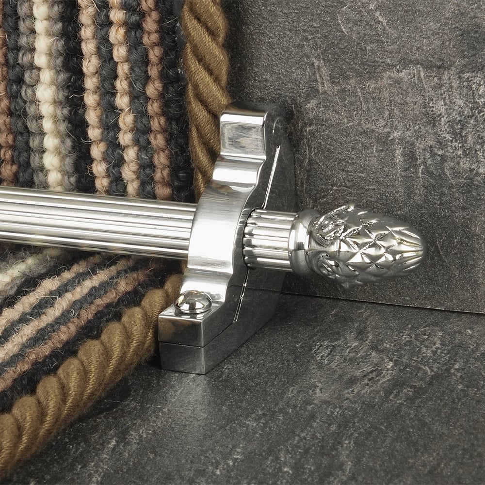 Country Brushed Chrom Sherwood Reeded Treppenstangen