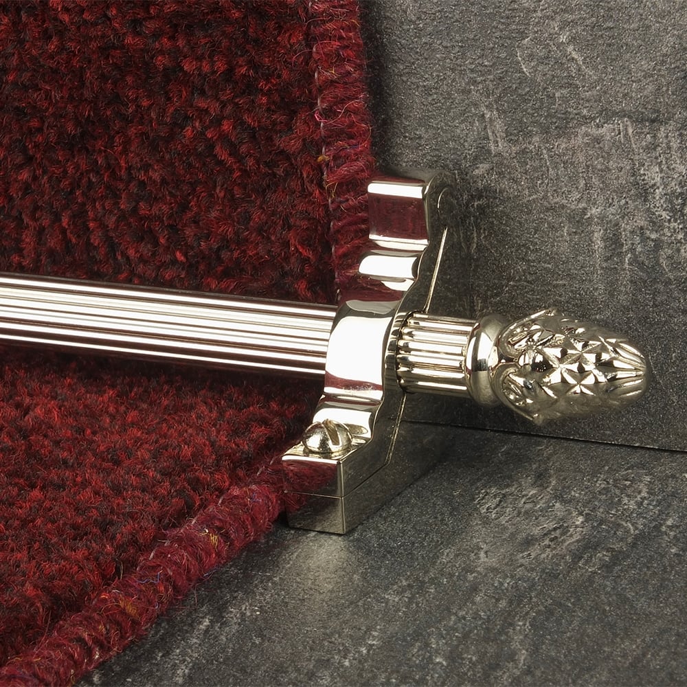 Country Polished Nickel Finish Sherwood Reeded Tringles D'Escalier