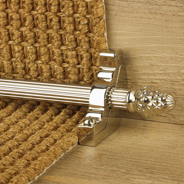 Country Polished Nickel Finish Sherwood Reeded Tringles D'Escalier