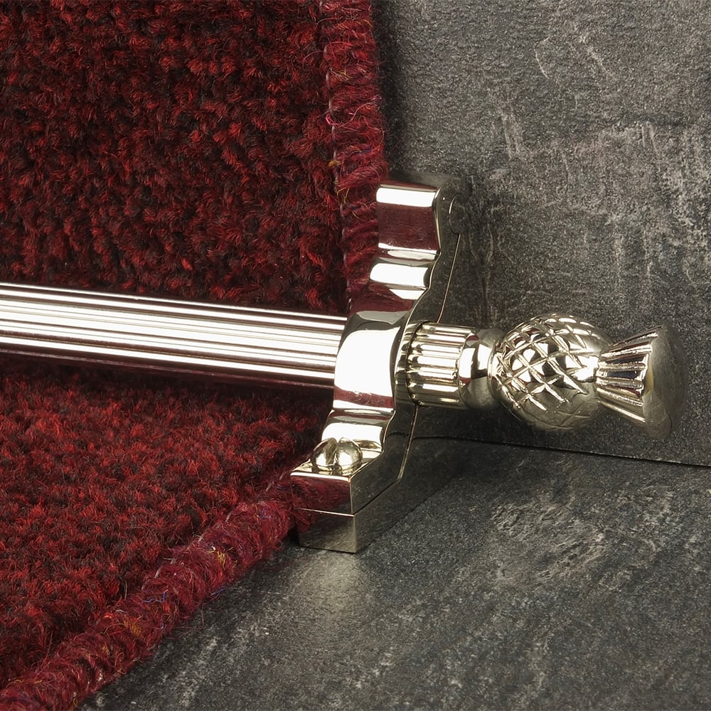 Country Polished Nickel Arran Reeded Stair Rod