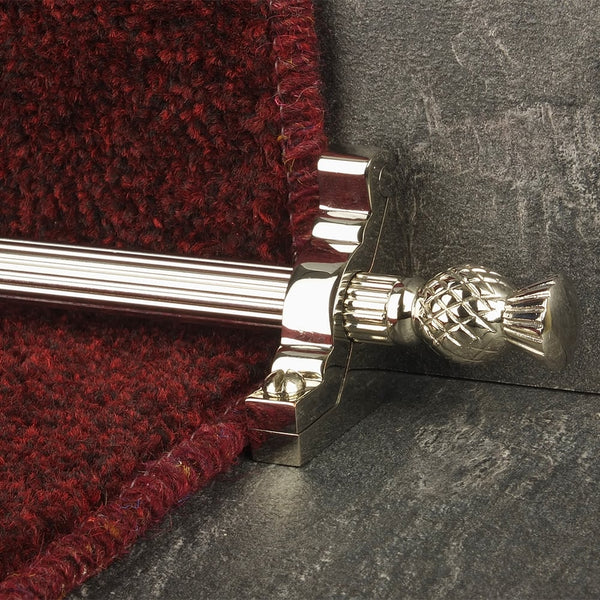 Country Polished Nickel Arran Reeded Stair Rod