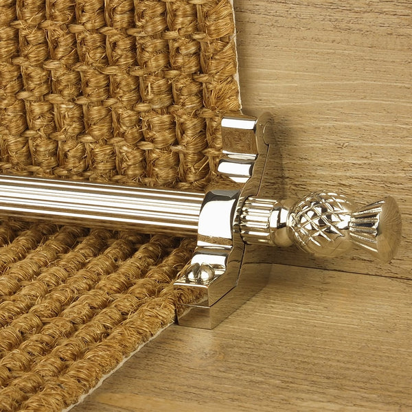 Country Polished Nickel Arran Reeded Stair Rod