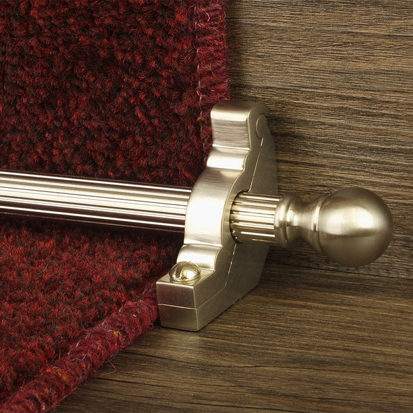 Country Satin Nickel Finish Balladeer Reeded Tringles D'Escalier