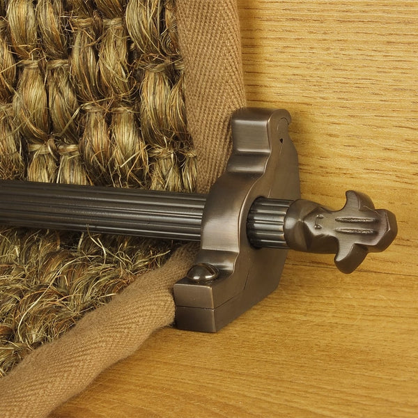Country Bronze Finish Bordeaux Reeded Stair Rod