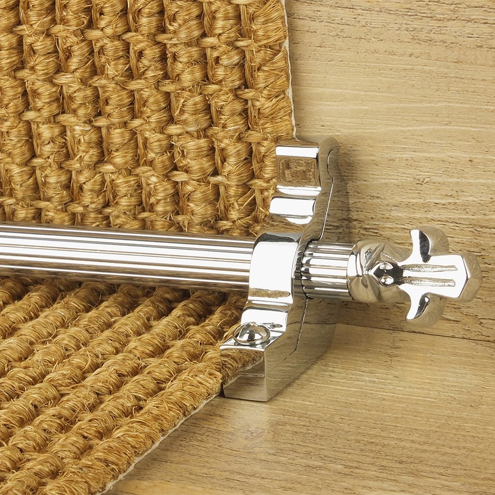 Country Chrom Finish Bordeaux Reeded Treppenstangen