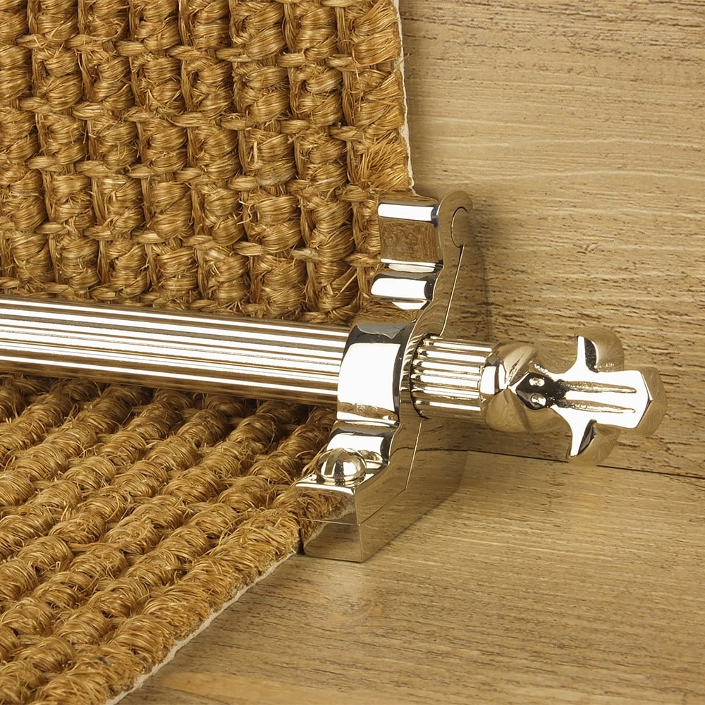Country Polished Nickel Finish Bordeaux Reeded Tringles D'Escalier