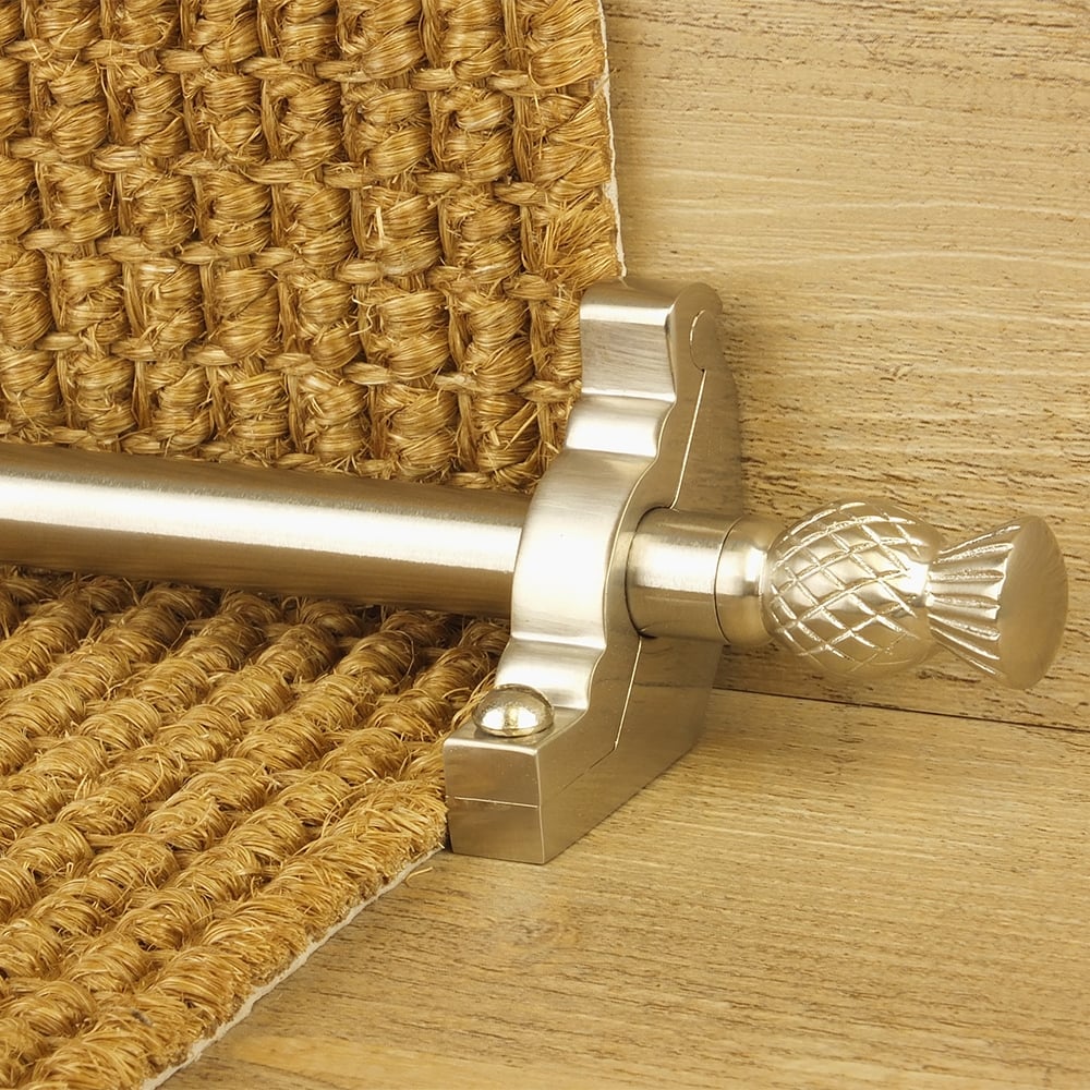 Country Satin Nickel Arran Plain Stair Rod