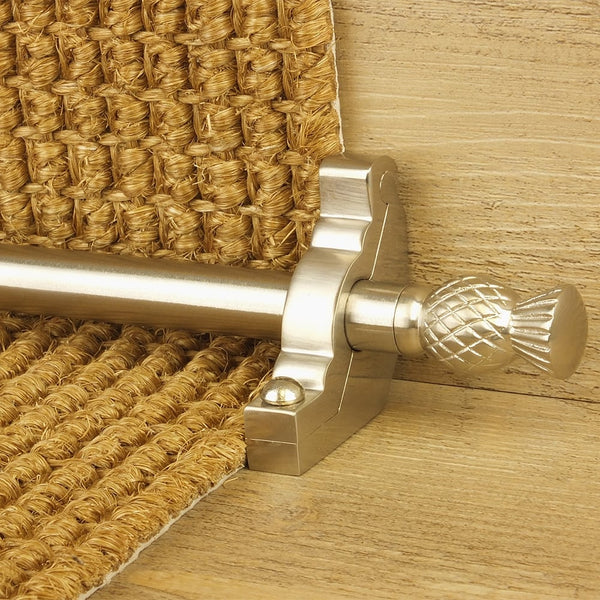 Country Satin Nickel Arran Plain Stair Rod