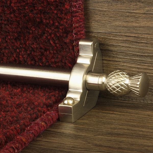Country Satin Nickel Arran Plain Stair Rod