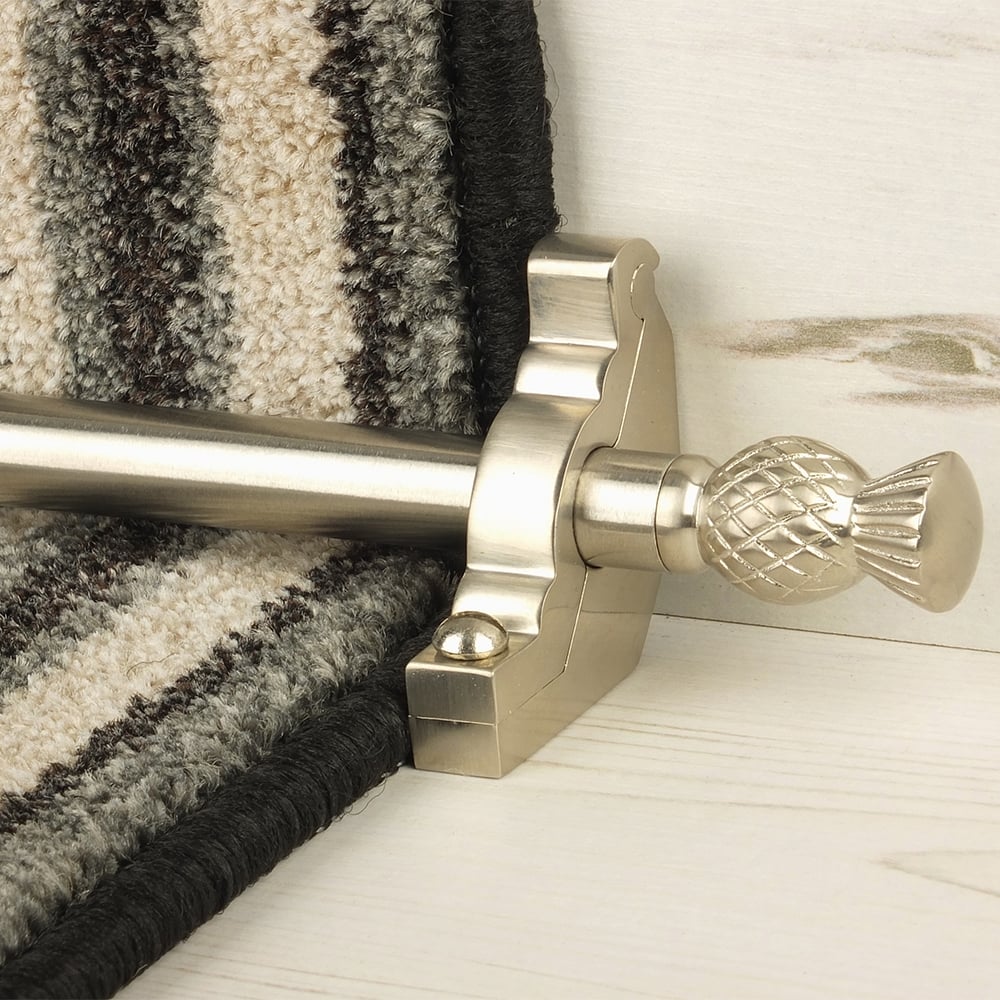 Country Satin Nickel Arran Plain Stair Rod