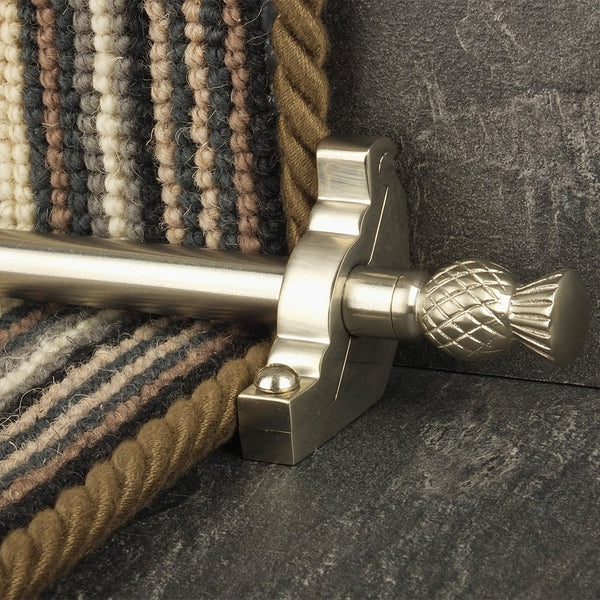 Country Satin Nickel Arran Plain Stair Rod