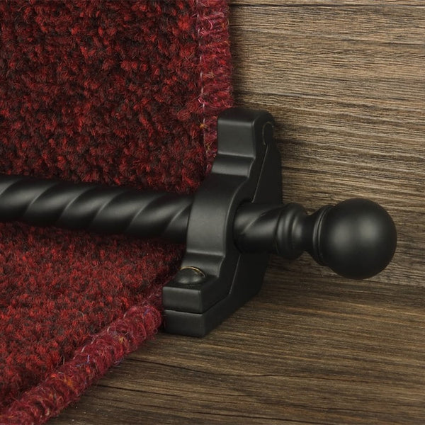 Country Black Balladeer Spiral Stair Rod