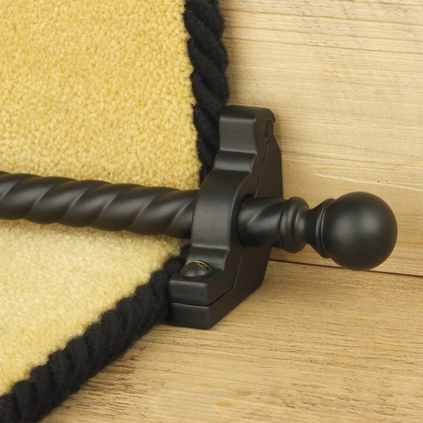 Country Black Balladeer Spiral Stair Rod