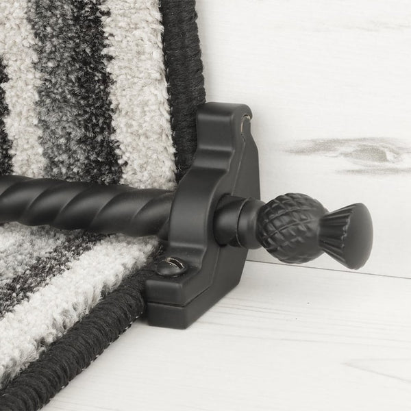 Country Black Arran Spiral Tringles D'Escalier
