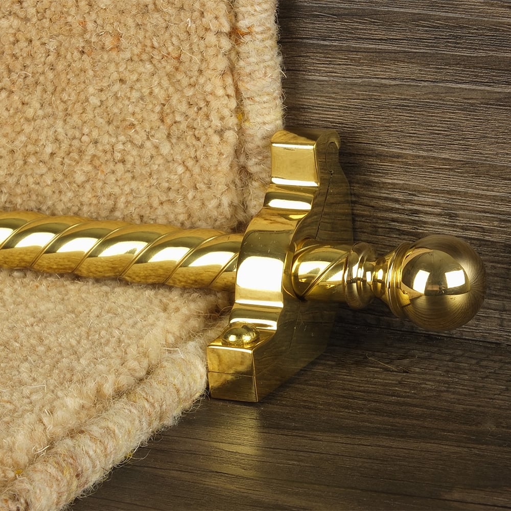 Country Brass Finish Balladeer Spiral Tringles D'Escalier