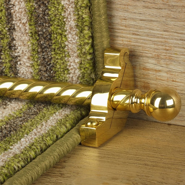 Country Brass Finish Balladeer Spiral Tringles D'Escalier