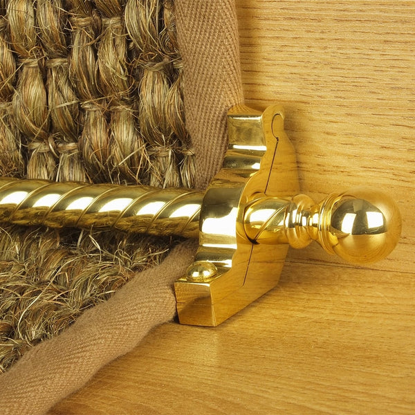 Country Brass Finish Balladeer Spiral Tringles D'Escalier