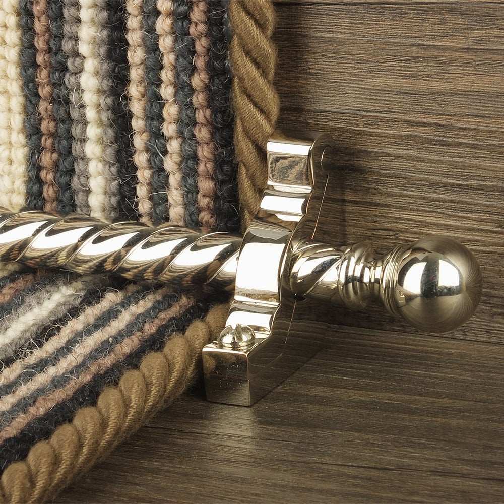 Country Polished Nickel Finish Balladeer Spiral Stair Rod