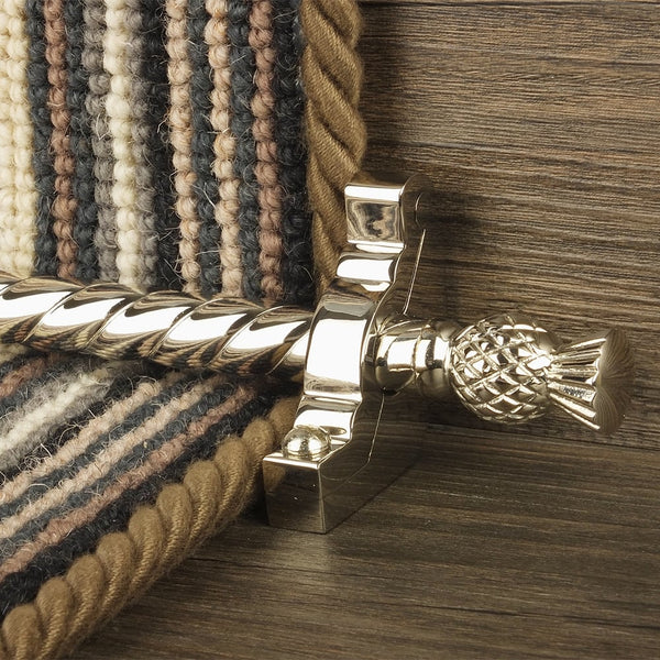 Country Polished Nickel Finish Arran Spiral Tringles D'Escalier