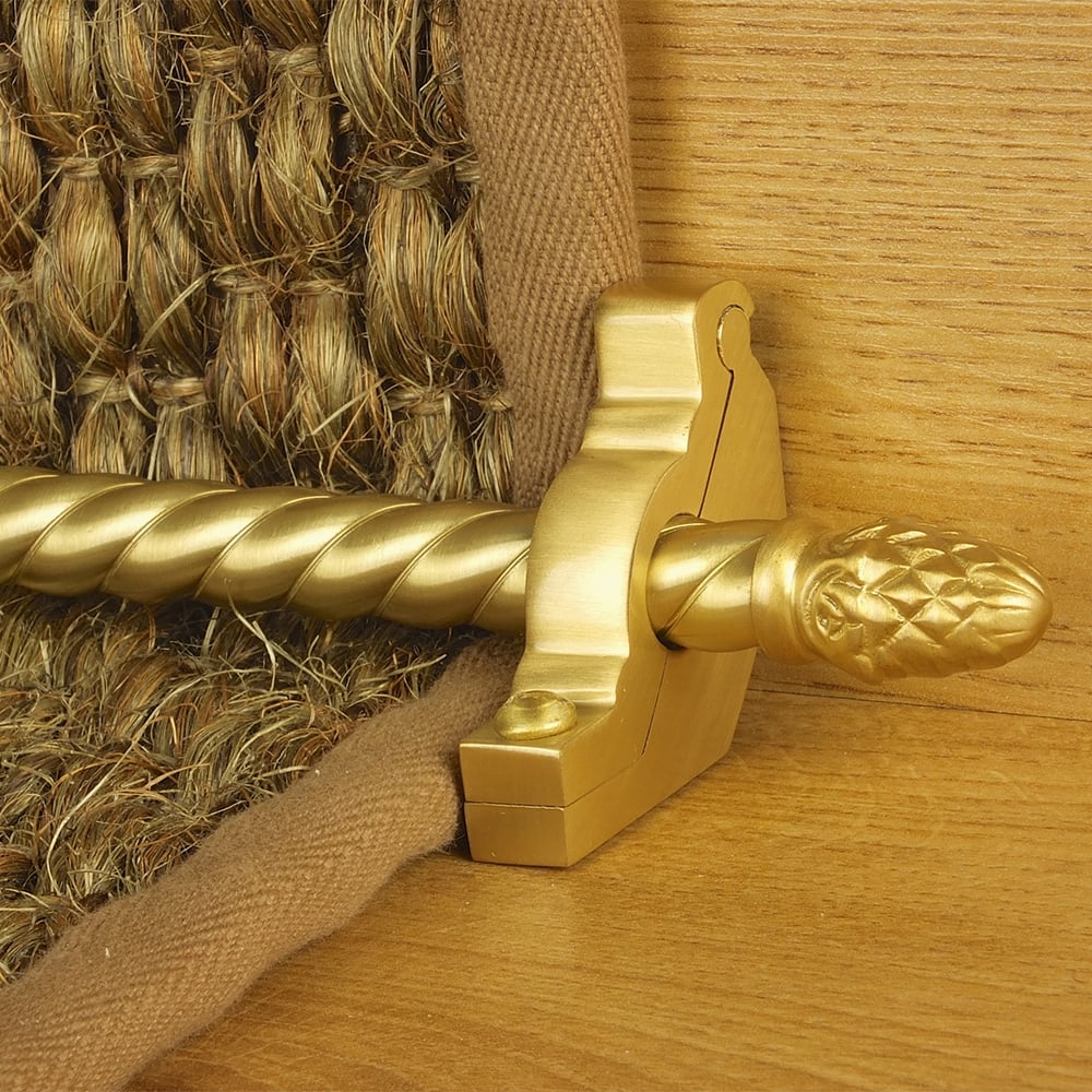 Country Satin Brass Finish Sherwood Spiral Stair Rod