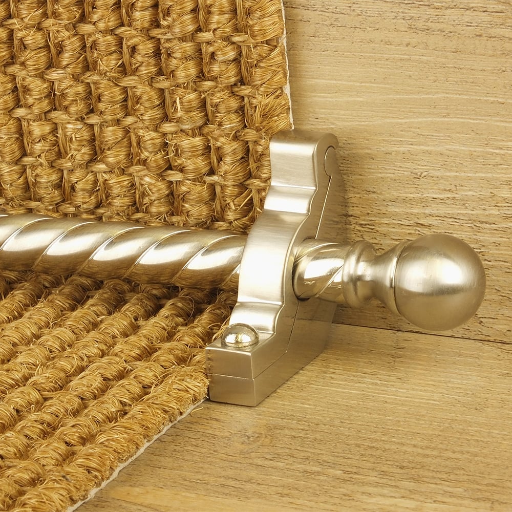 Country Satin Nickel Finish Balladeer Spiral Tringles D'Escalier
