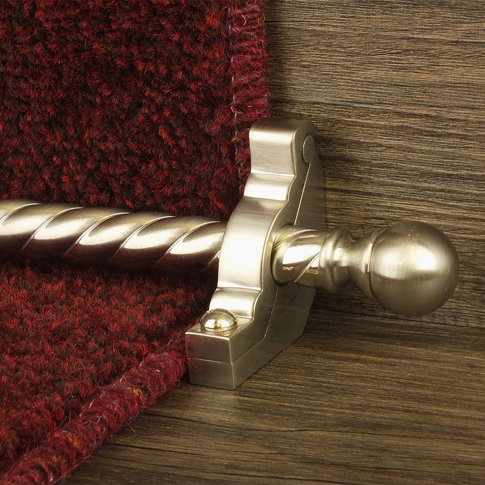Country Satin Nickel Finish Balladeer Spiral Tringles D'Escalier