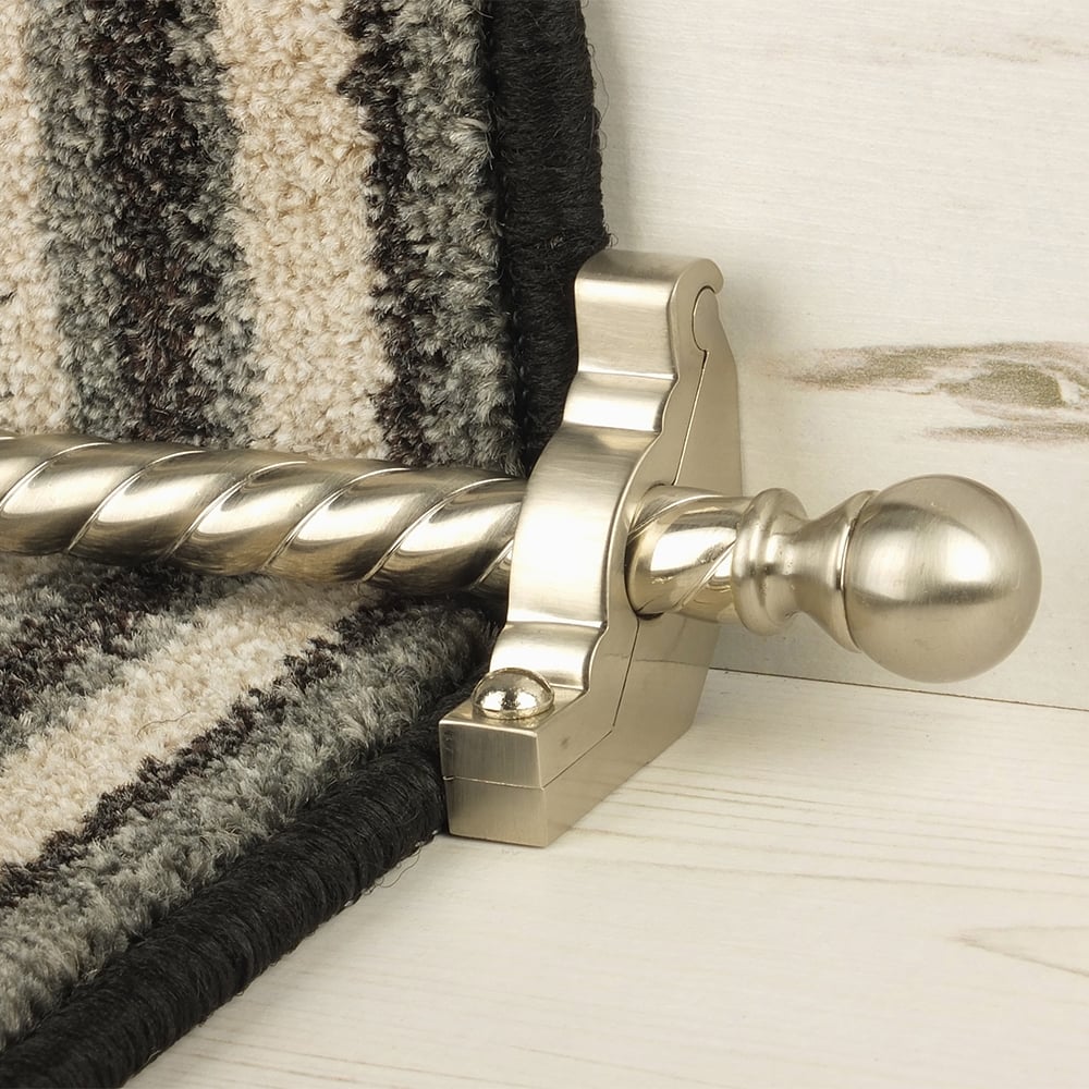Country Satin Nickel Finish Balladeer Spiral Tringles D'Escalier