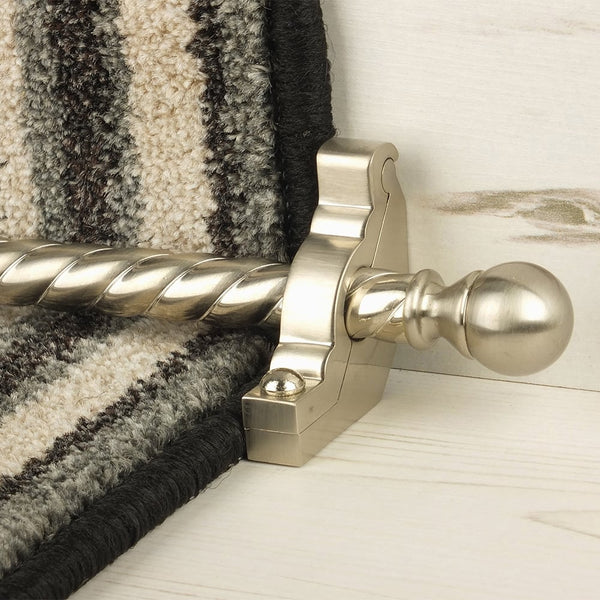 Country Satin Nickel Finish Balladeer Spiral Tringles D'Escalier