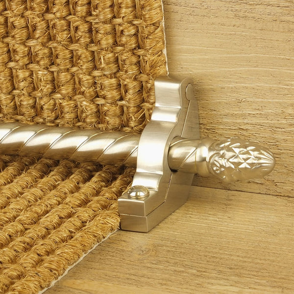Country Satin Nickel Finish Sherwood Spiral Tringles D'Escalier
